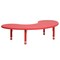 Emma and Oliver 35"W x 65"L Half-Moon Plastic Height Adjustable Activity Table